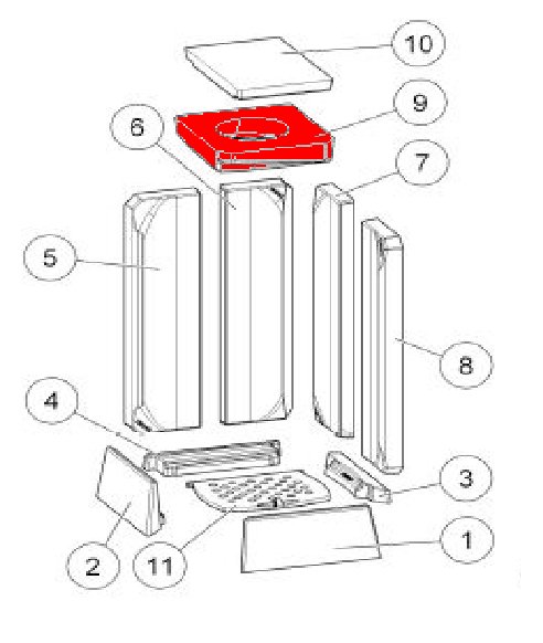 Austroflamm Slim 2.0 Zugumlenkung mit Loch A Prallplatte Austroflamm Slim 2.0 Zugumlenkung mit Loch A Prallplatte