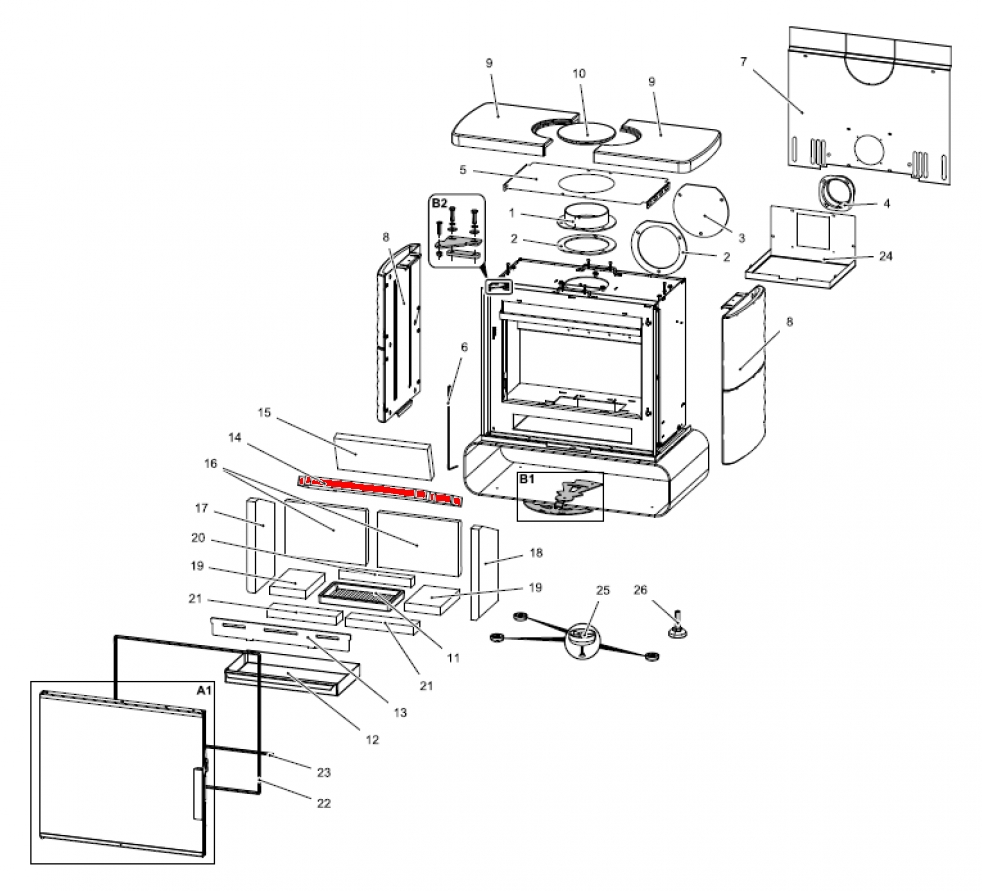 Haas-Sohn Kensington easy 347.15 røgvenderplade nede