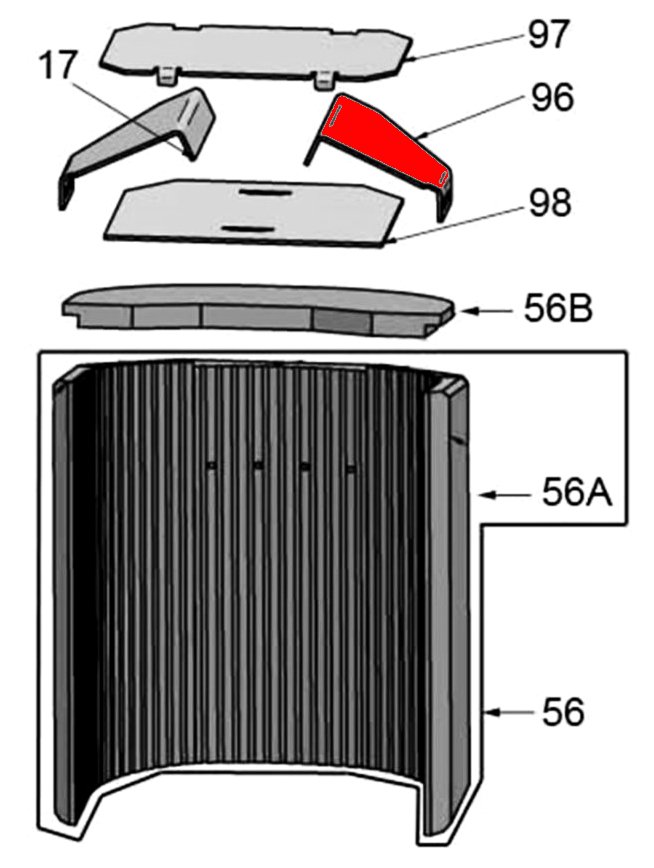 Oranier Polar NEO 8 vlamplaat rechts Oranier Polar NEO 8 vlamplaat rechts