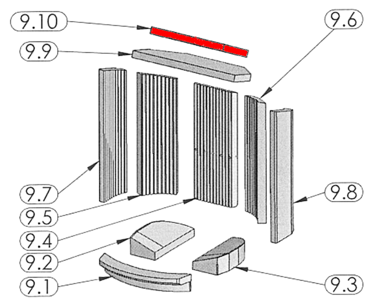 Justus Kaskade 6 N røgvenderplade oven Justus Kaskade 6 N røgvenderplade oven
