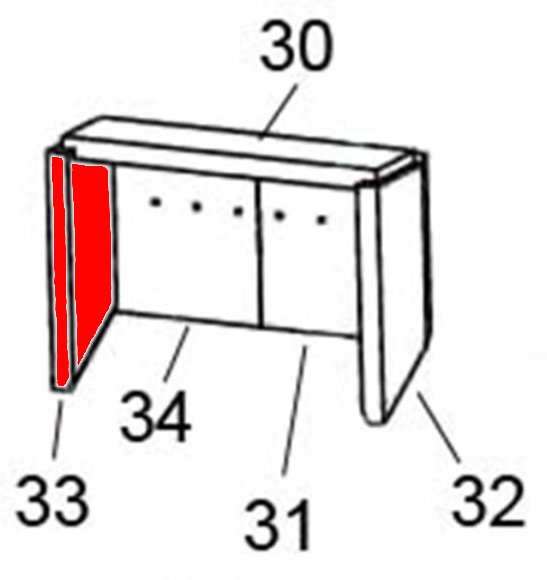 Justus Reno R Seitenstein links A Brennraumplatte Justus Reno R Seitenstein links A Brennraumplatte