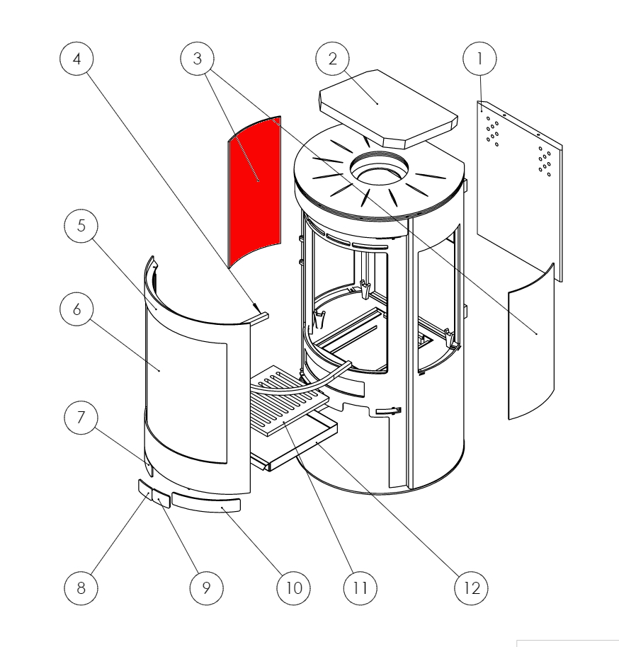 Panadero Suerte Seitenglas links Türglas Panadero Suerte Seitenglas links Türglas