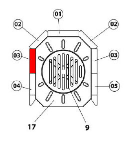 Haas-Sohn Husum 206.15 pietra laterale a sinistra centrale Haas-Sohn Husum 206.15 pietra laterale a sinistra centrale