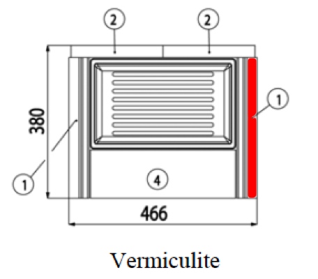 Haas+Sohn Belarius 468.19 Seitenstein rechts Feuerraumstein Haas+Sohn Belarius 468.19 Seitenstein rechts Feuerraumstein
