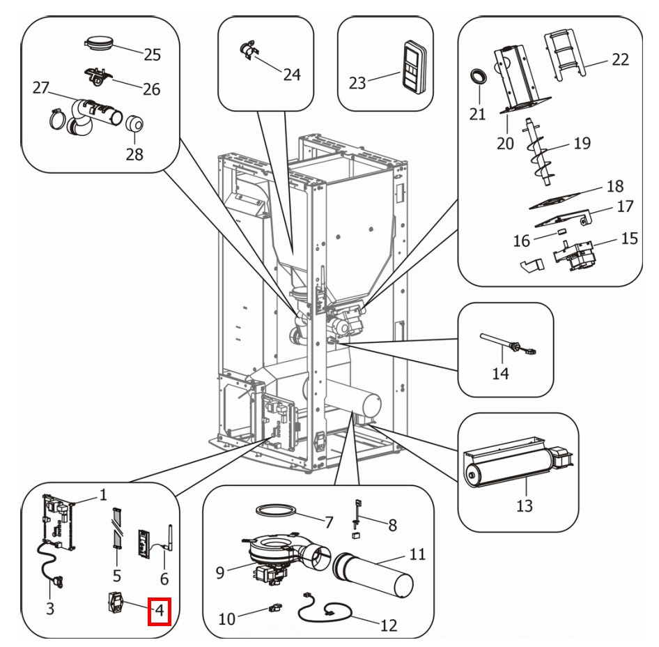 MCZ EGO-Air 2.0 tændingsknap MCZ EGO-Air 2.0 tændingsknap