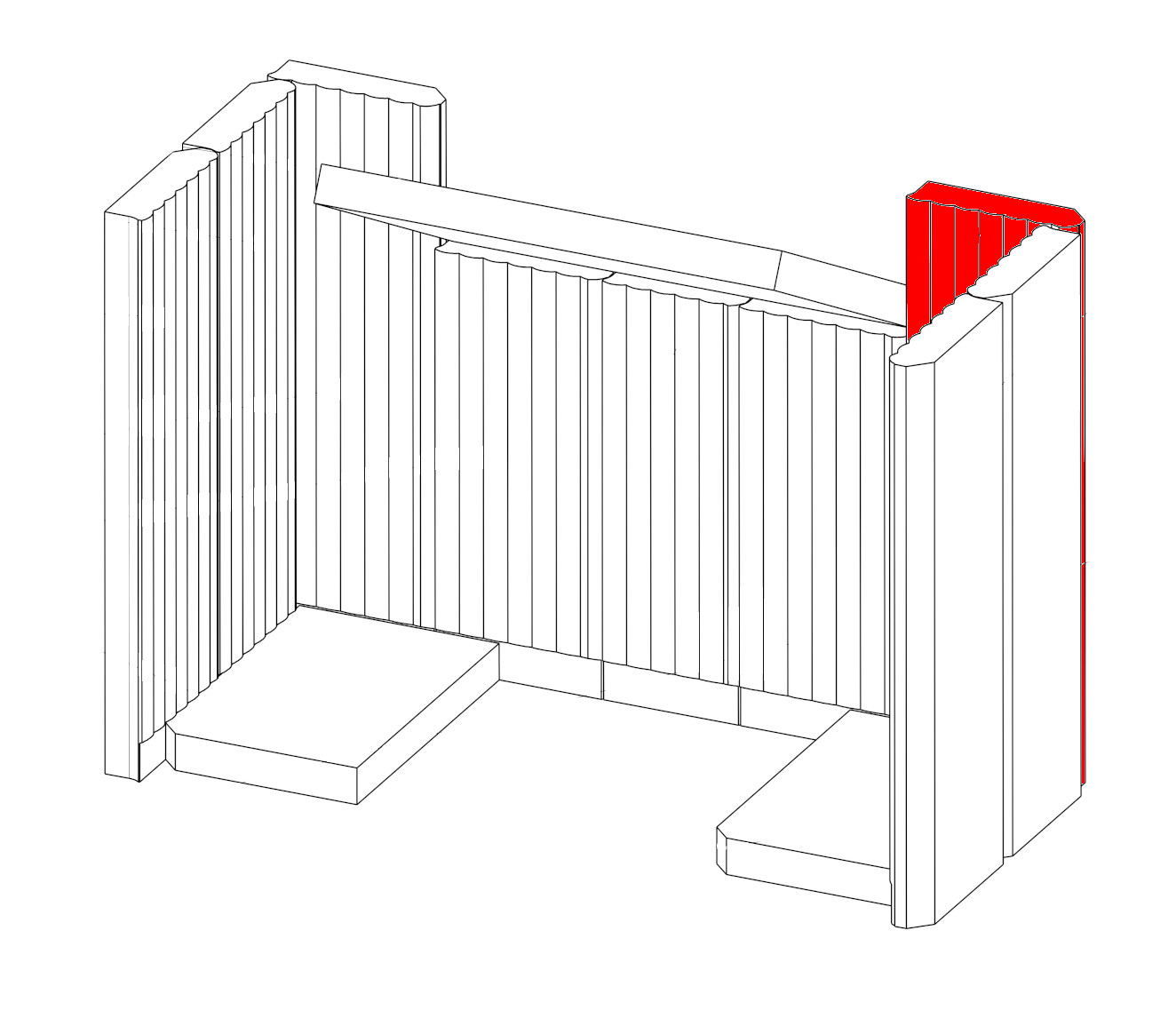 Romotop Riano 02B06 cegła tylnej ściany z prawej strony Romotop Riano 02B06 cegła tylnej ściany z prawej strony