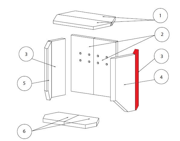 Lotus M4 Zijsteen rechts achteraan A Lotus M4 Zijsteen rechts achteraan A