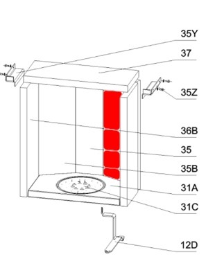 Olsberg Sella Seitenstein rechts hinten Brennraumstein Olsberg Sella Seitenstein rechts hinten Brennraumstein