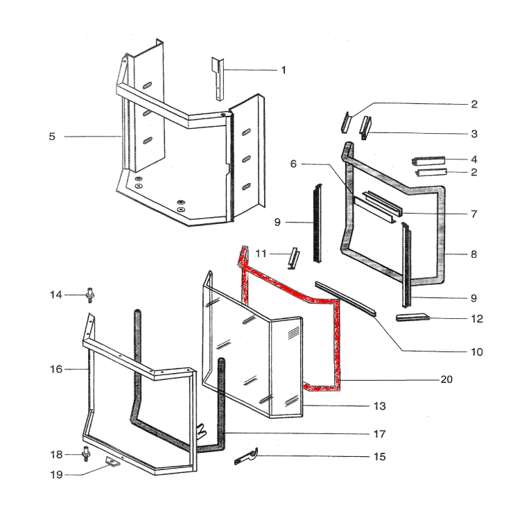Supra Saphir 1700 pakning glas Supra Saphir 1700 pakning glas