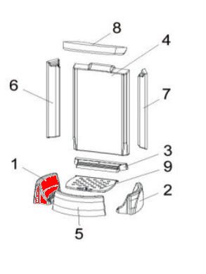 Austroflamm Pi Bodenstein links Feuerraumstein seitlich Austroflamm Pi Bodenstein links Feuerraumstein seitlich