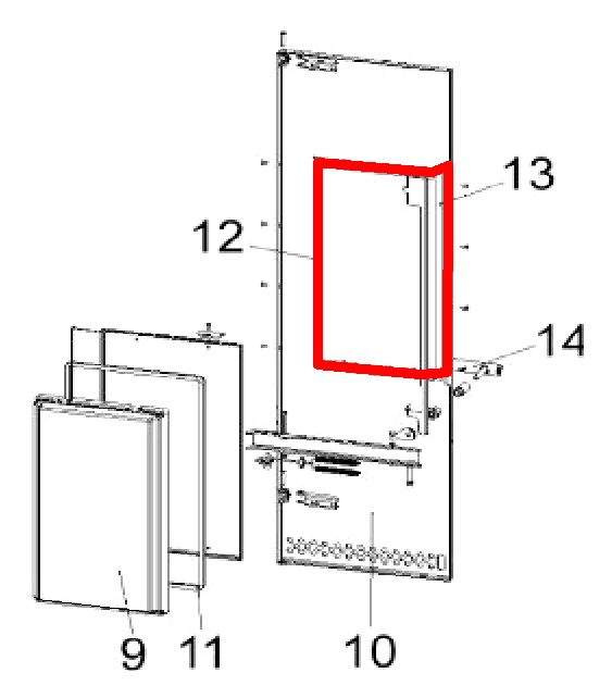 Austroflamm Slim alt guarnizione per vetro