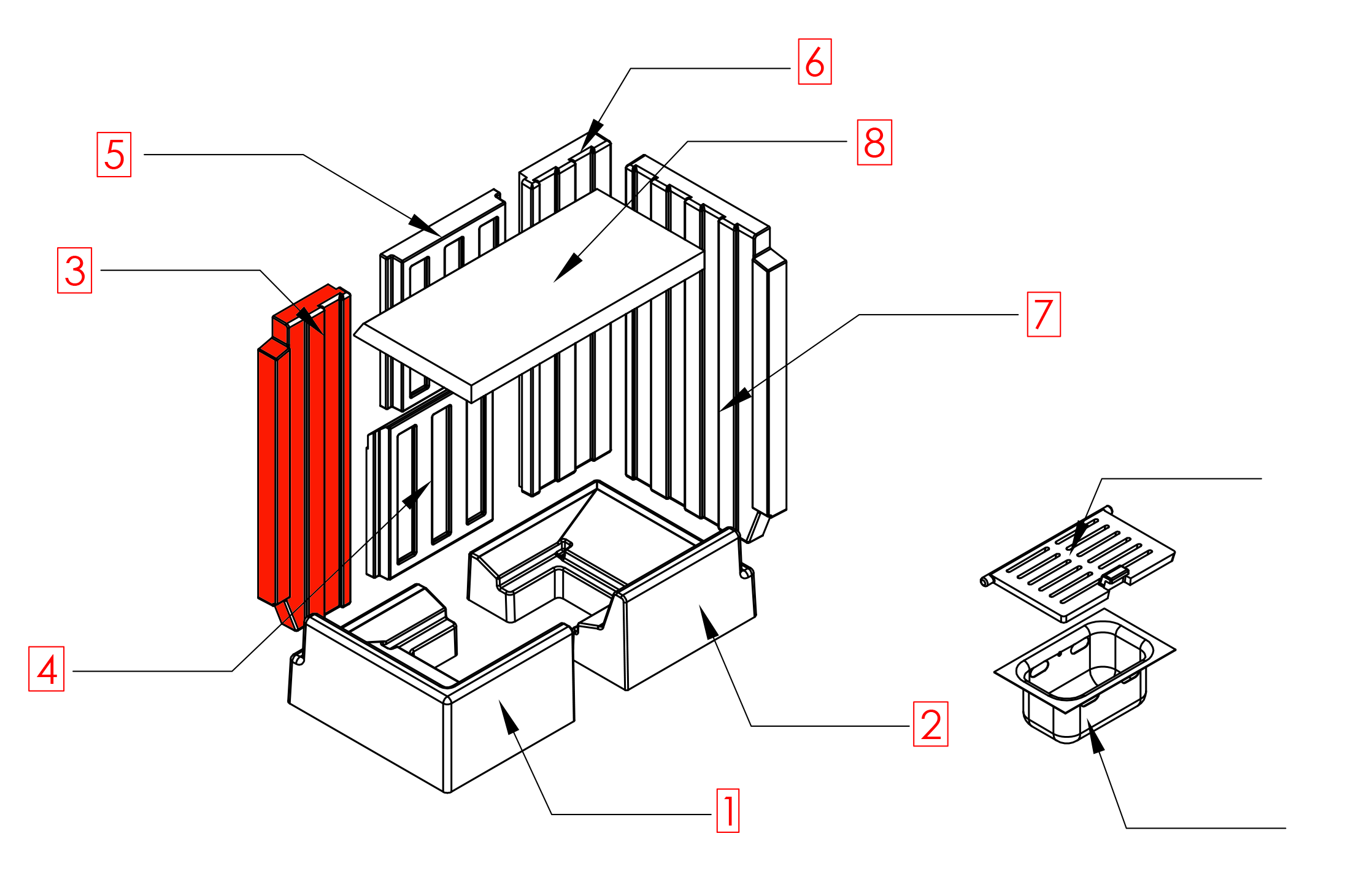Spartherm Varia 2L-55h GET Rückwandstein links Brennraumstein Spartherm Varia 2L-55h GET Rückwandstein links Brennraumstein