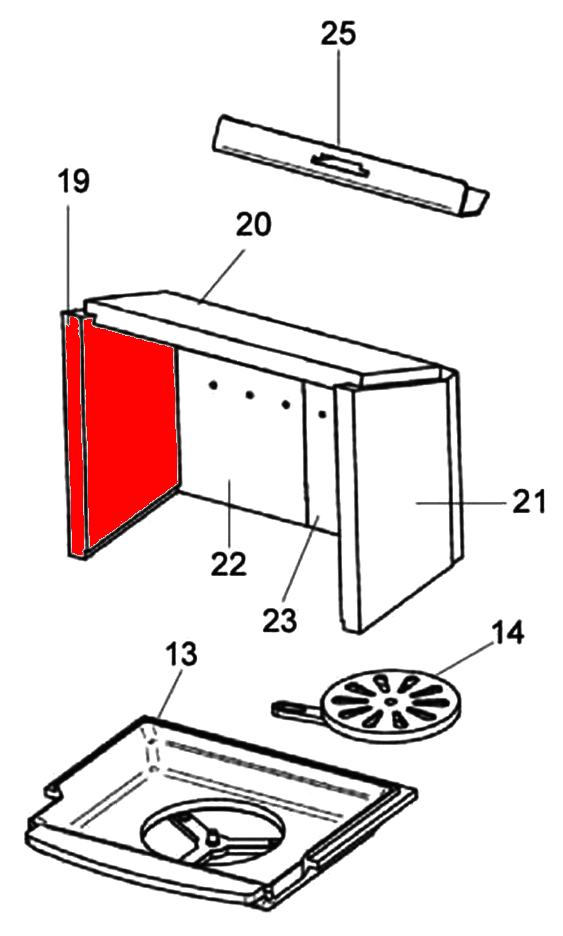Justus Reno D Seitenstein links B Schamotteersatzstein Justus Reno D Seitenstein links B Schamotteersatzstein