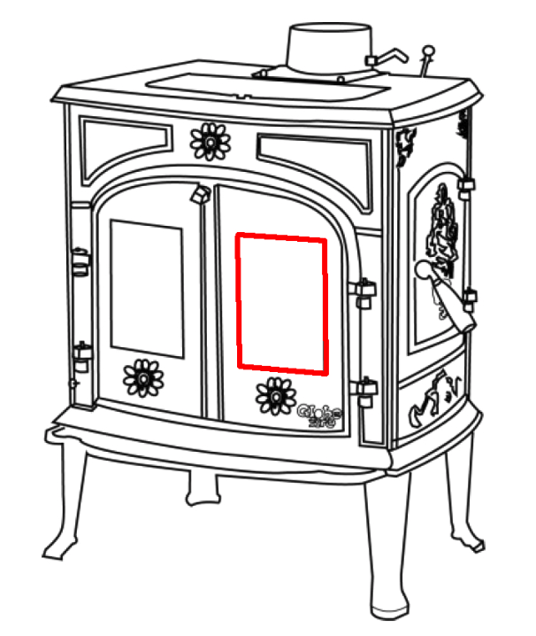 Globe Fire Comet Scheibendichtung rechts Kordeldichtung Globe Fire Comet Scheibendichtung rechts Kordeldichtung