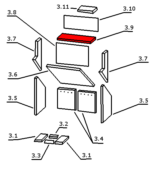 Oranier Stockholm 6 vlamplaat midden C Oranier Stockholm 6 vlamplaat midden C
