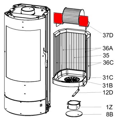 Olsberg Purico camera di combustione a vortice Olsberg Purico camera di combustione a vortice