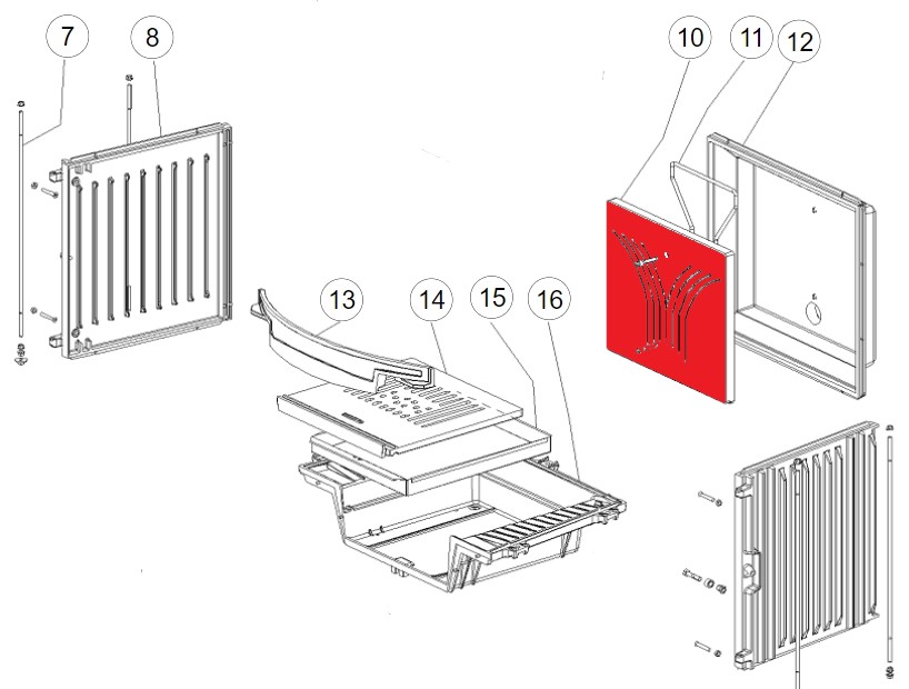 La Nordica Focolare 70 Tondo płyta tylnej ściany B