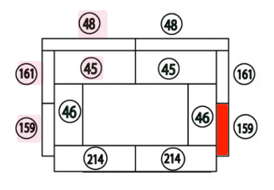 Haas-Sohn Grado 252.17 cegła boczna z prawej strony z przodu