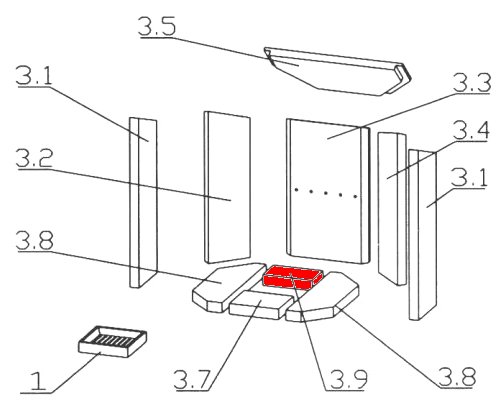 Justus P50-5 Bodenstein hinten A Explosionszeichnung Justus P50-5 Bodenstein hinten A Explosionszeichnung