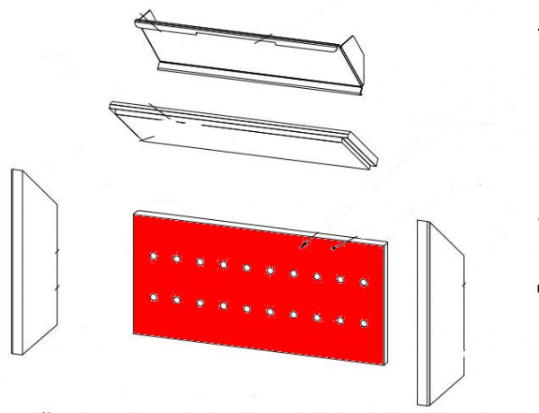 Fireplace Rönky Rückwandstein Set Explosionszeichnung Fireplace Rönky Rückwandstein Set Explosionszeichnung