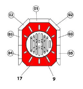 Haas-Sohn Husum 206.15 supporto griglia Haas-Sohn Husum 206.15 supporto griglia
