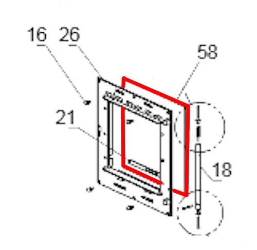 La Nordica Rossella R1 dørpakning La Nordica Rossella R1 dørpakning