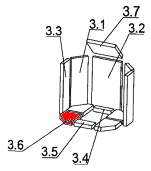 Oranier Kiruna 8 Bodemsteen links voorkant A Oranier Kiruna 8 Bodemsteen links voorkant A