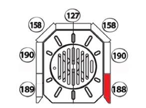 Haas-Sohn Nordland 215.15 pietra laterale a destra anteriore Haas-Sohn Nordland 215.15 pietra laterale a destra anteriore