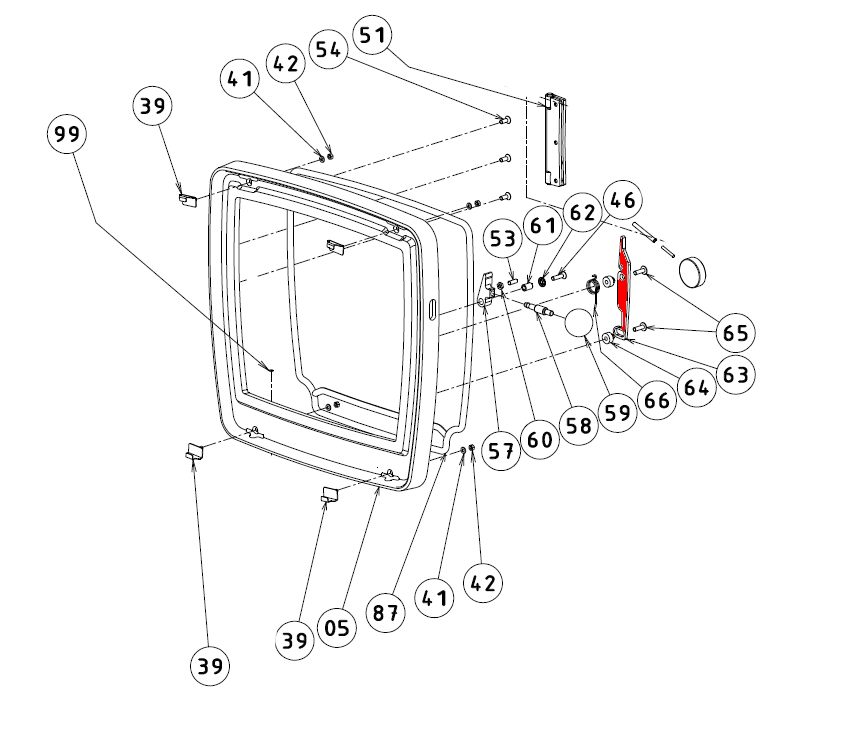Dovre Vintage 35 blokada drzwi komory paleniskowej Dovre Vintage 35 blokada drzwi komory paleniskowej