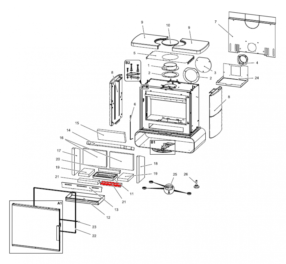 Haas+Sohn Fulham easy 347.15 Bodenstein vorne rechts Haas+Sohn Fulham easy 347.15 Bodenstein vorne rechts