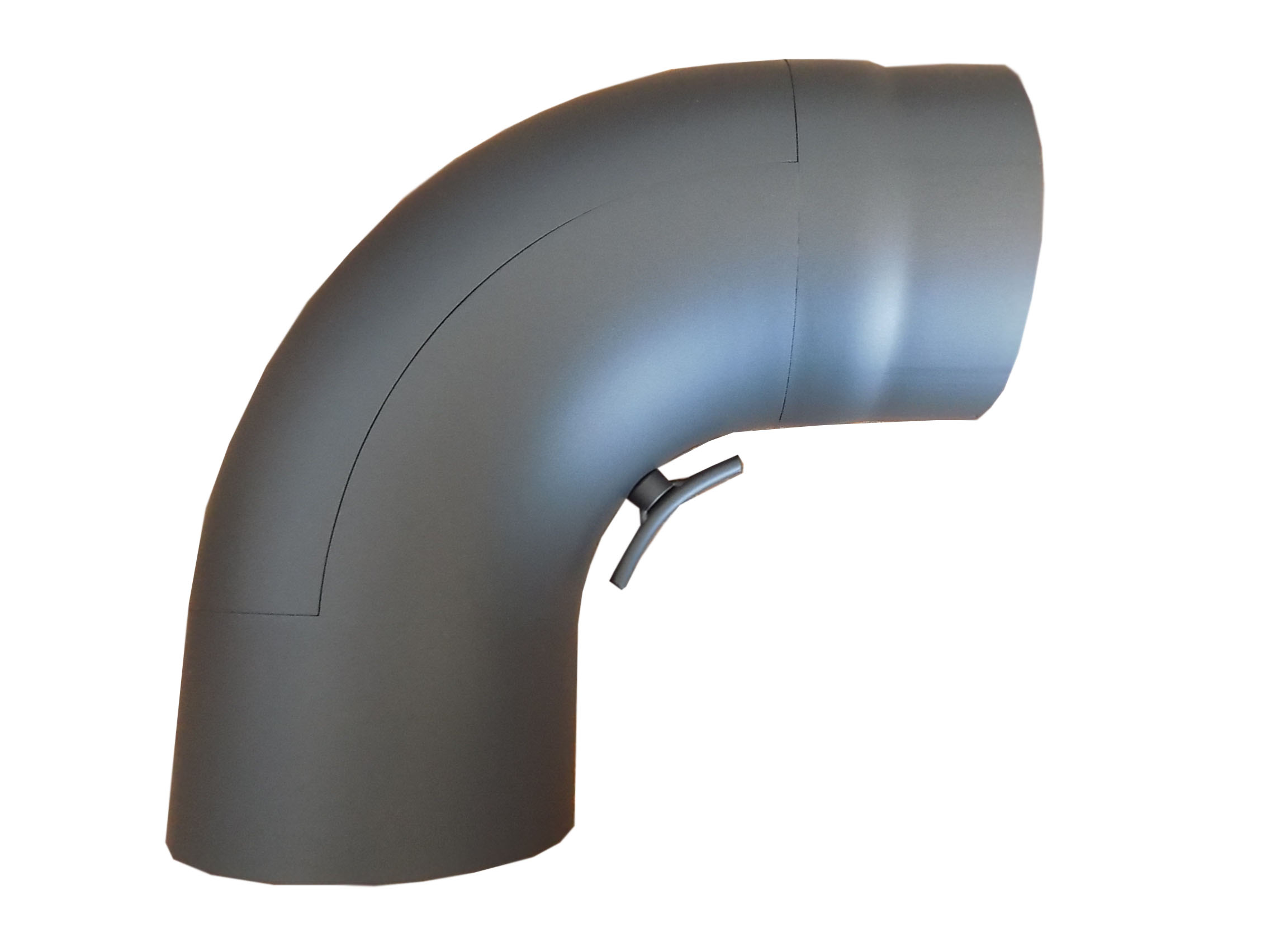 Rauchrohrbogen 90° gezogen schwarz ø 150 mm Rauchrohrbogen 90° gezogen schwarz ø 150 mm