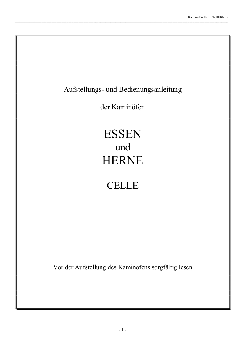 Thorma Herne betjeningsvejledning