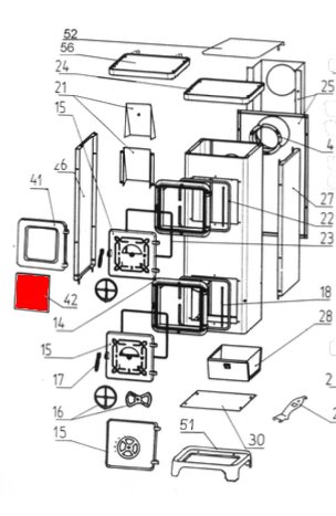 Wamsler Calor F Sichtscheibe A Glasscheibe  Wamsler Calor F Sichtscheibe A Glasscheibe