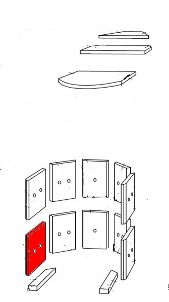 Fireplace Lyon Seitenstein links unten vorne Vermiculitestein Fireplace Lyon Seitenstein links unten vorne Vermiculitestein