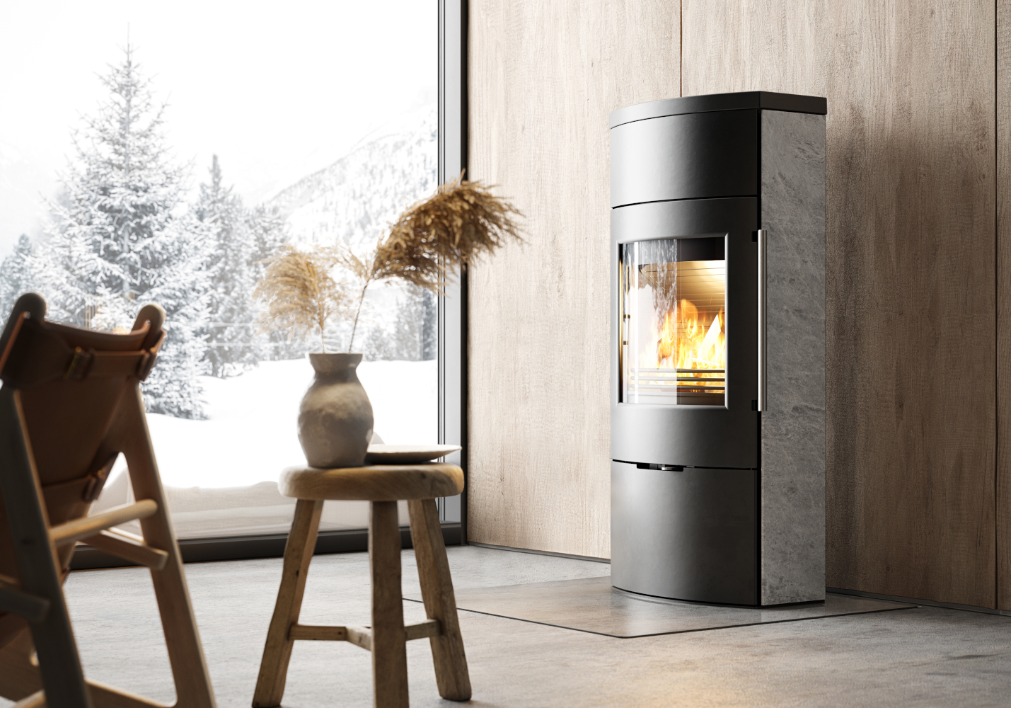 Kaminofen TermaTech TT80S Speckstein, 5,5 kW