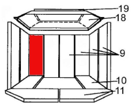 Austroflamm Wega pietra posteriore a sinistra posteriore A Austroflamm Wega pietra posteriore a sinistra posteriore A