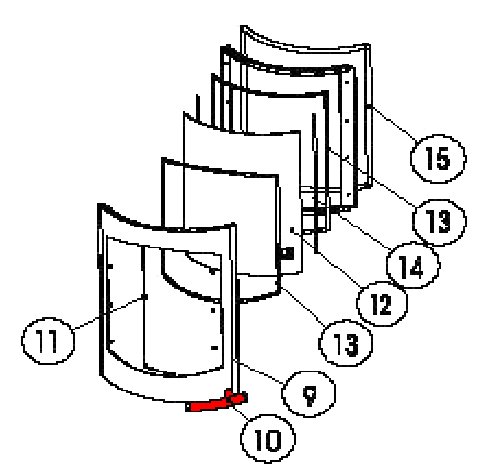 Austroflamm Pi-Ko poignée de porte Austroflamm Pi-Ko poignée de porte