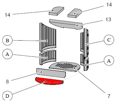 Haas-Sohn Ficus 287.12 Bodemsteen voorkant Haas-Sohn Ficus 287.12 Bodemsteen voorkant