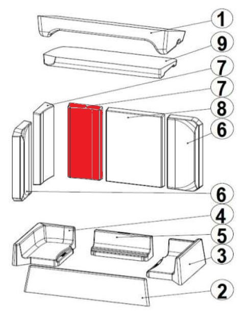 Austroflamm Dexter R 2.0 Achterste muur steen links