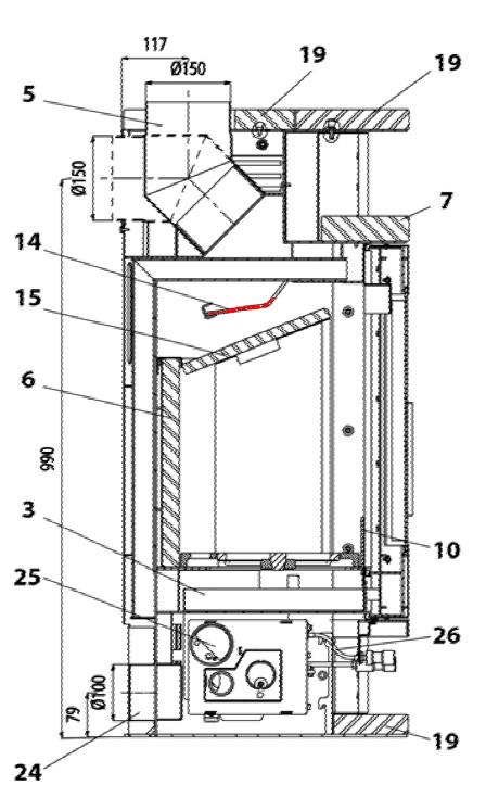 Haas-Sohn RHO 233.17 røgvenderplade oven Haas-Sohn RHO 233.17 røgvenderplade oven