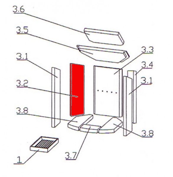 Oranier Type 4654-6 Zijsteen links achteraan D Oranier Type 4654-6 Zijsteen links achteraan D